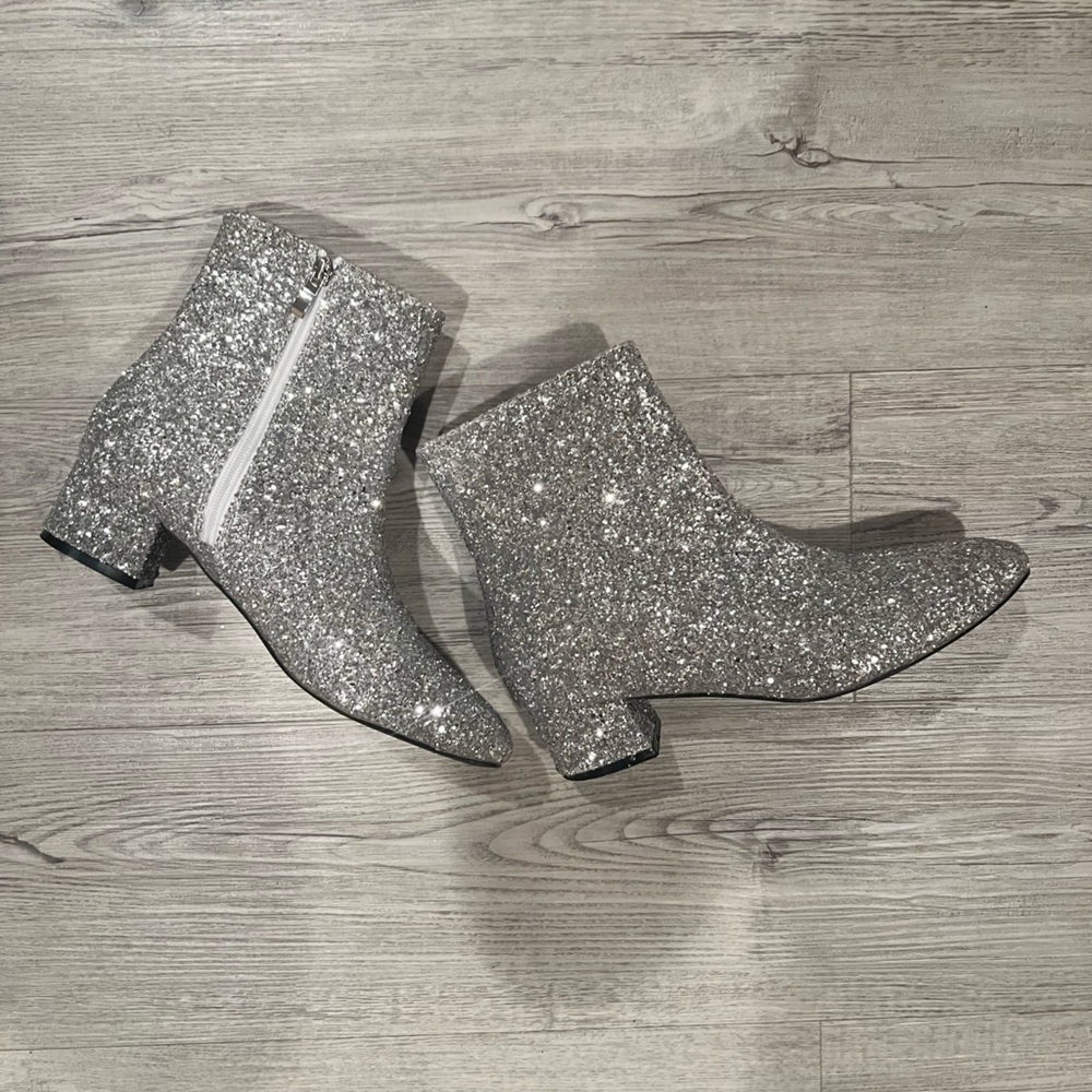 Sparkling Short Heeled Booties.